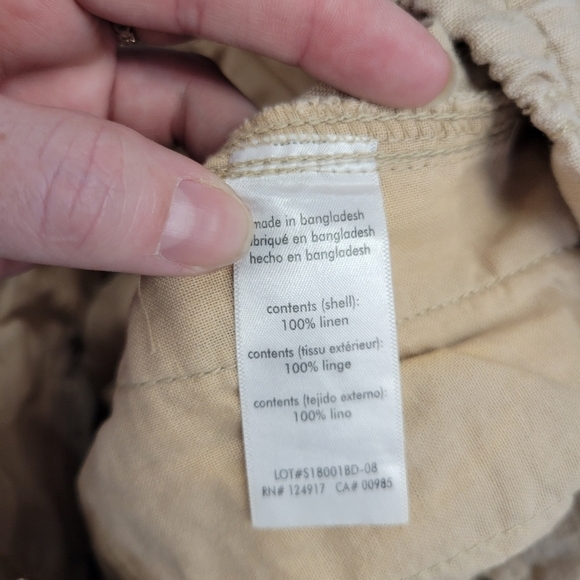 Onia Womens 100% Linen Elastic Waistband Drawstring Straight Leg Pants Size S - Picture 7 of 7